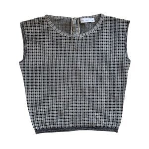 Designer Proenza Schouler boxy plaid shirt/dress vest sz M